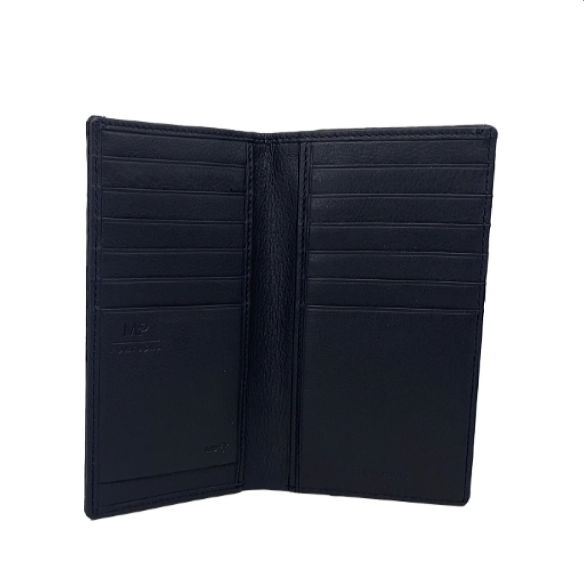 Carteira em Pele Genuína MP Carbono B570005R em Preto/Azul 3