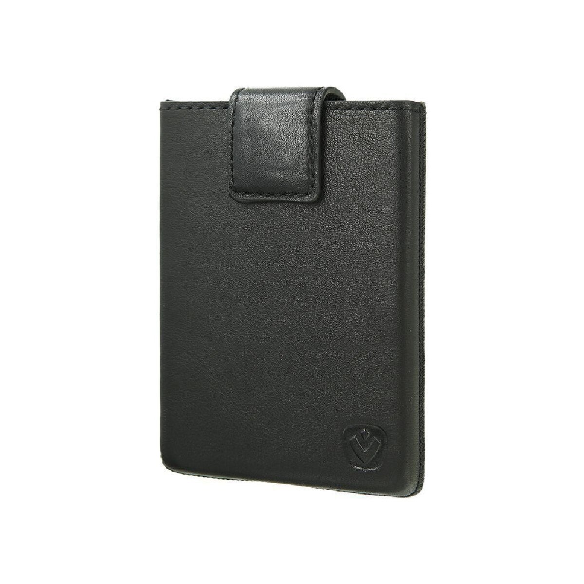 Porta Cartões Aluminio Revestido a Pele - Preto Preto-4