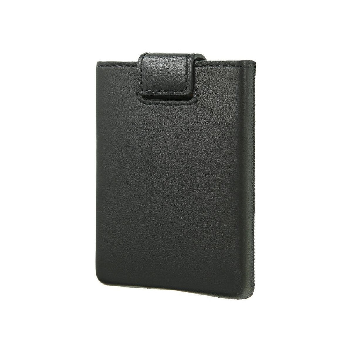 Porta Cartões Aluminio Revestido a Pele - Preto Preto-5