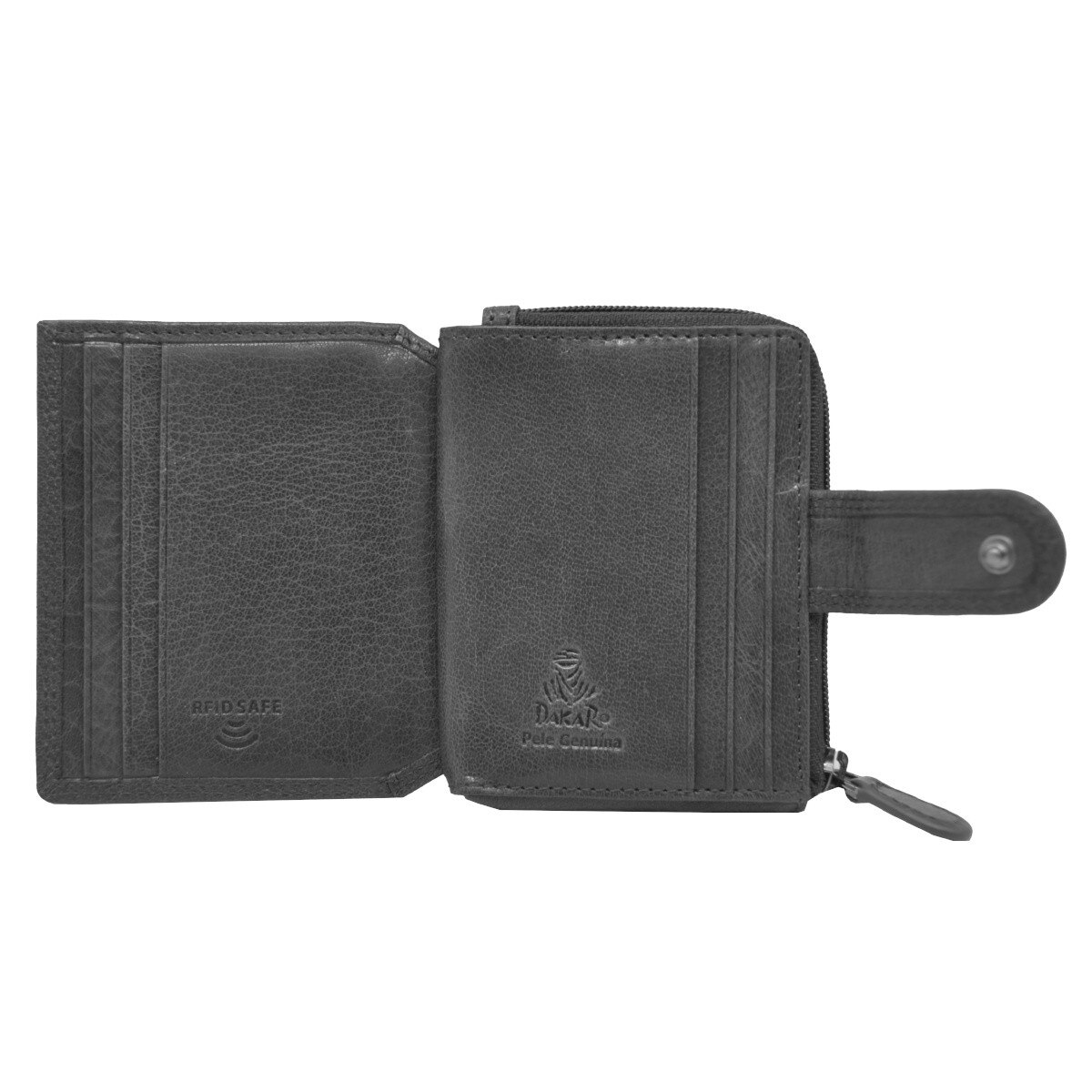 Porta Cartões 6C/ZIP  Pele Genuína DAKAR WILD DKB13012R em Preto 3