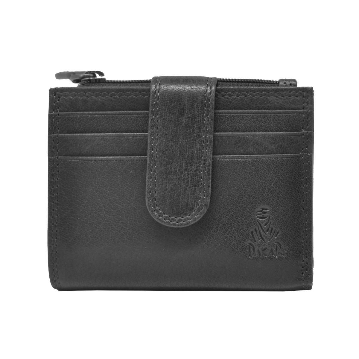 Porta Cartões 6C/ ZIP Pele Genuína DKB1314R em Preto 1