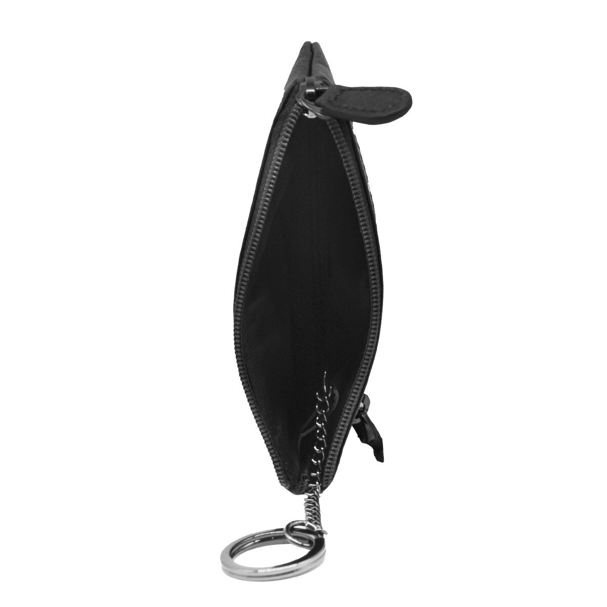 Bolsa Porta Chaves Pele Genuína DKB1316 em Preto 3
