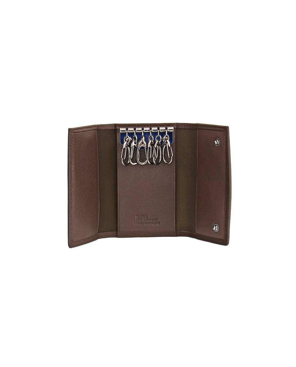 Bolsa porta-chaves Nevada by MP em Pele Castanha 2