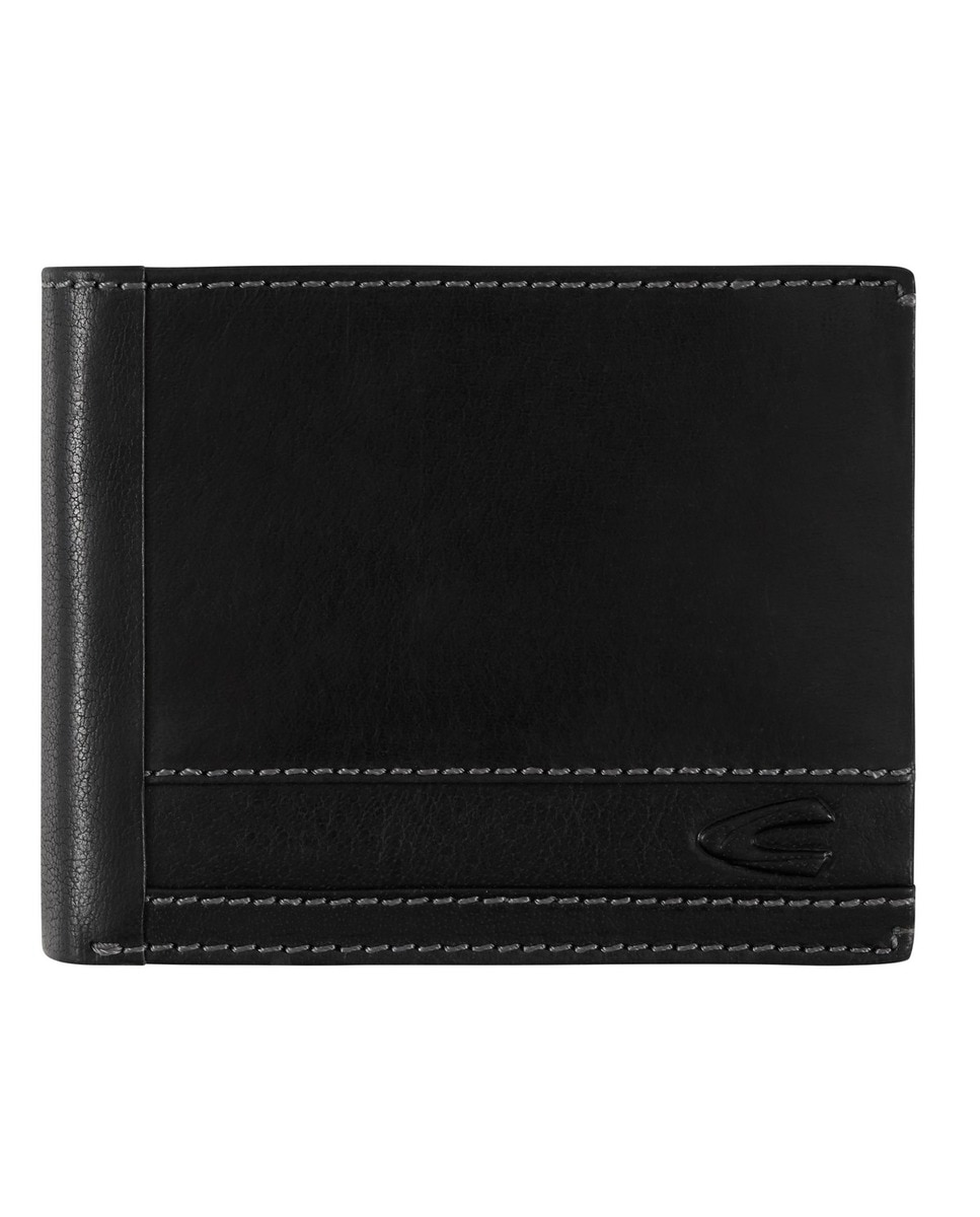 Carteira Camel Active tradicional Linha Field em pele c/ RFID Preto-1