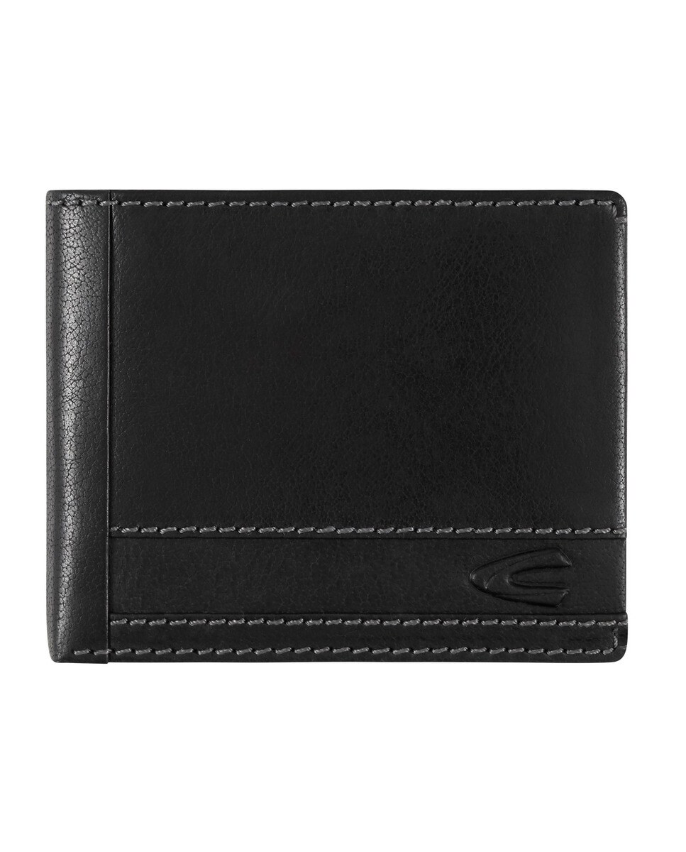 Carteira Camel Active tradicional Linha Field em pele c/ RFID Preto-2