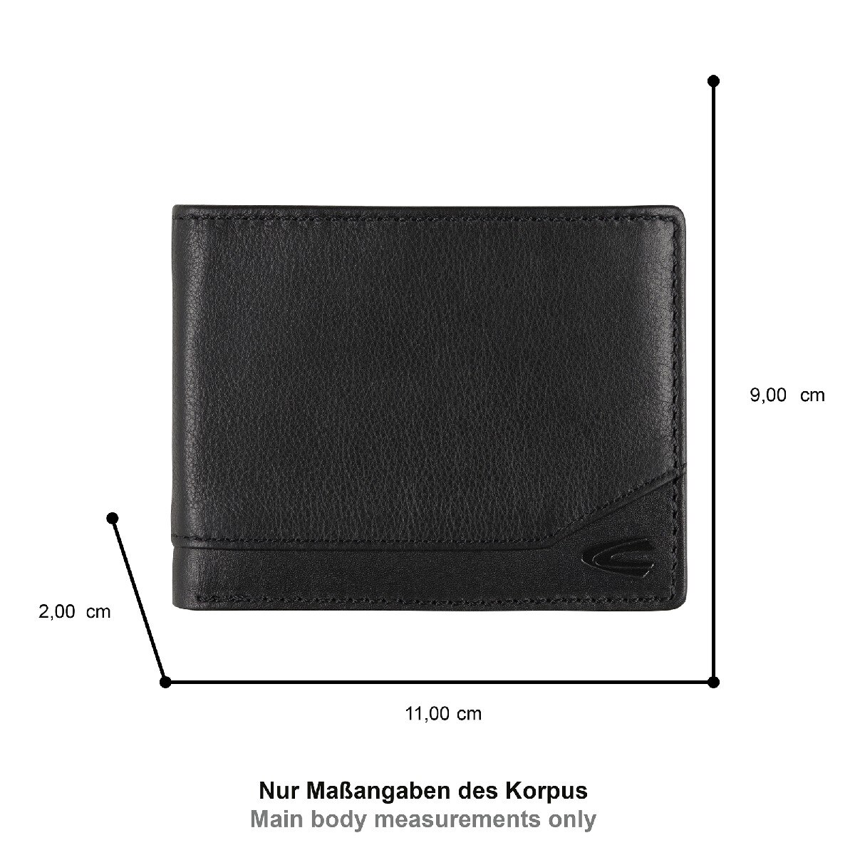 Porta Notas Tradicional Linha Stone Pequeno - Preto Preto-5