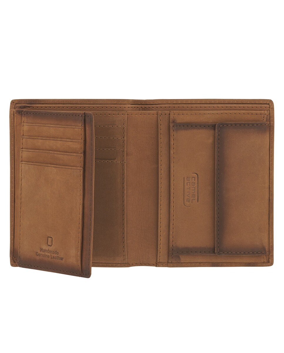 Carteira Camel Active ao alto Linha Dallas c/ RFID em pele Nobuck cognac 2
