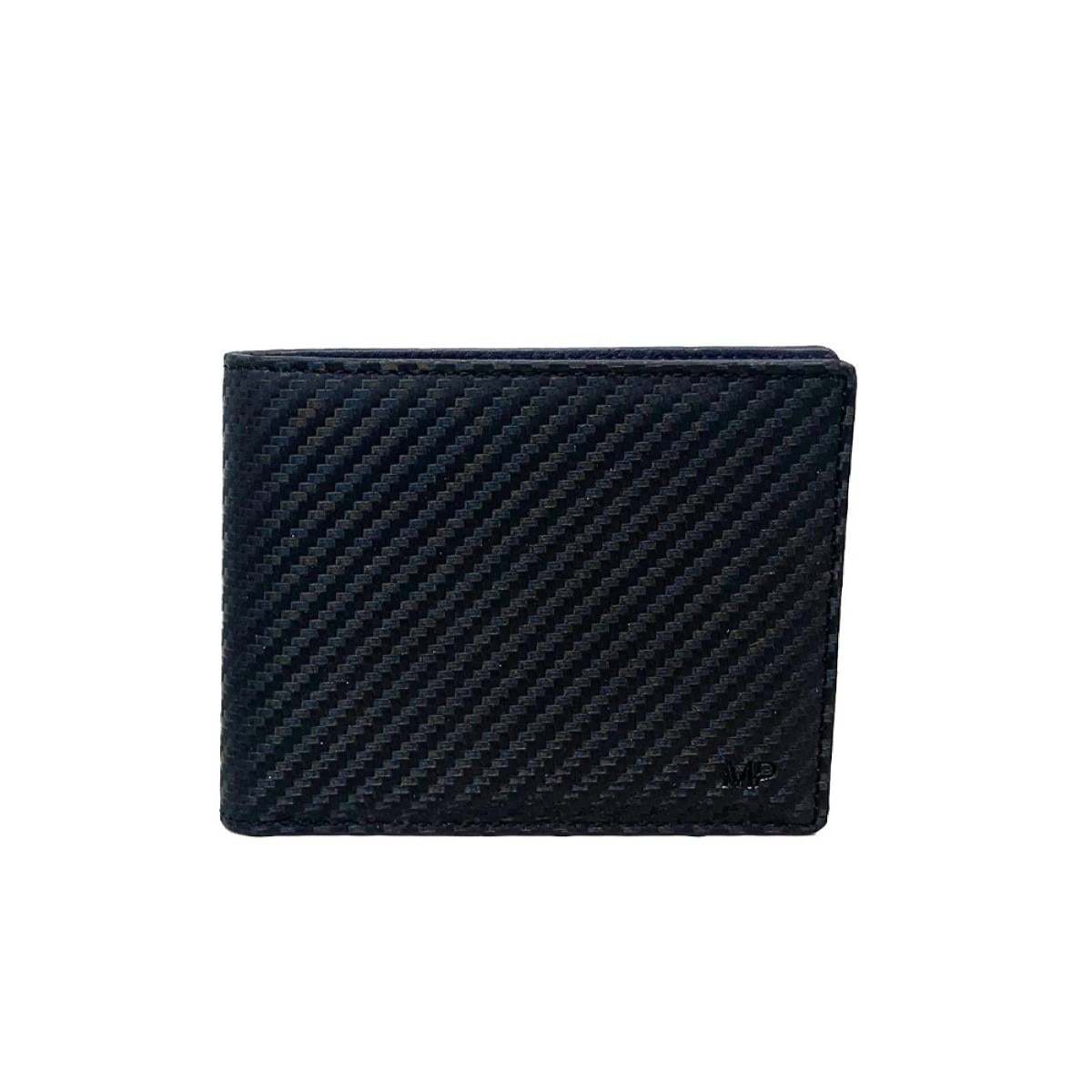 Carteira em Pele Genuína MP Carbono B570001R em Preto/Verde 1