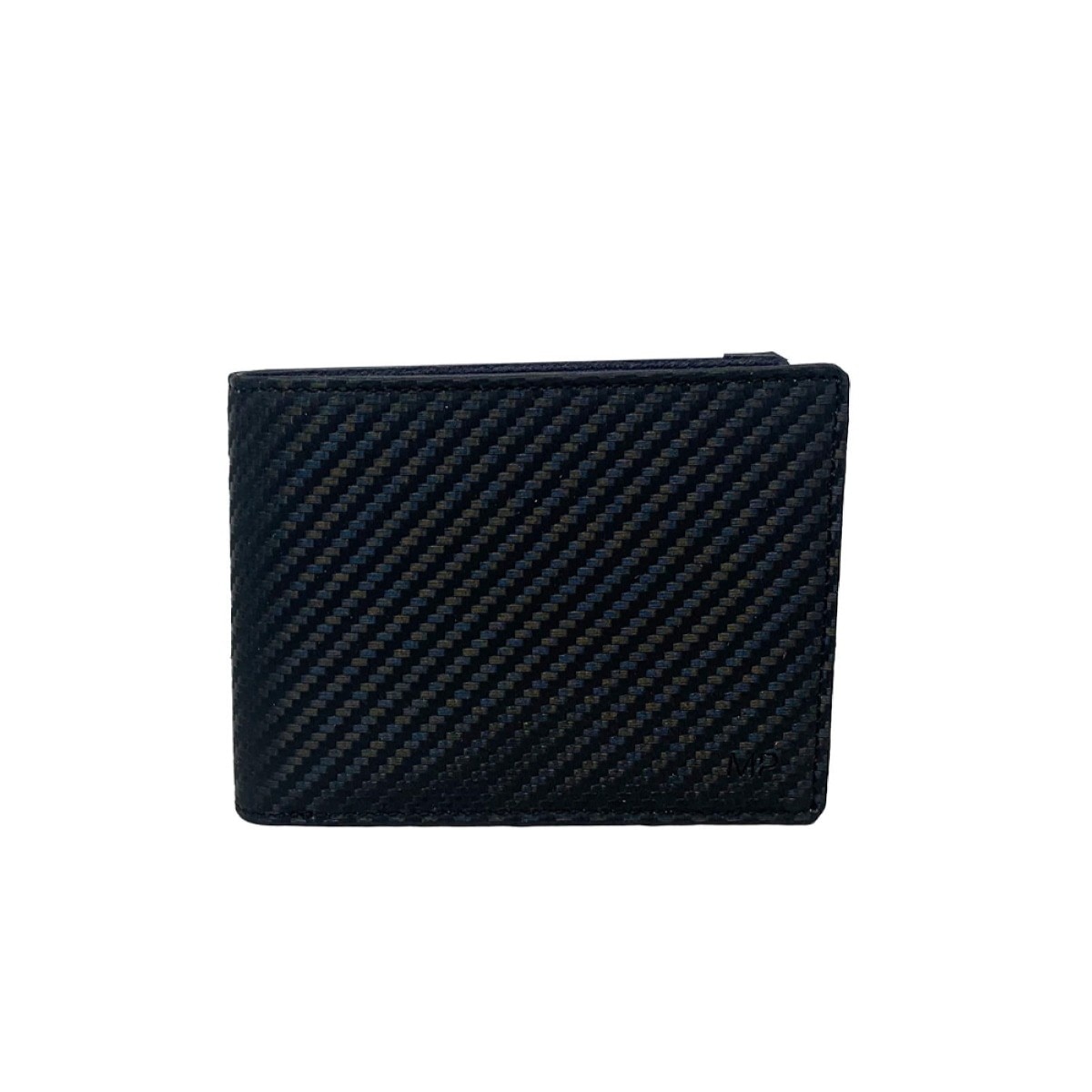 Carteira em Pele Genuína MP Carbono B570002R em Preto/Verde 1