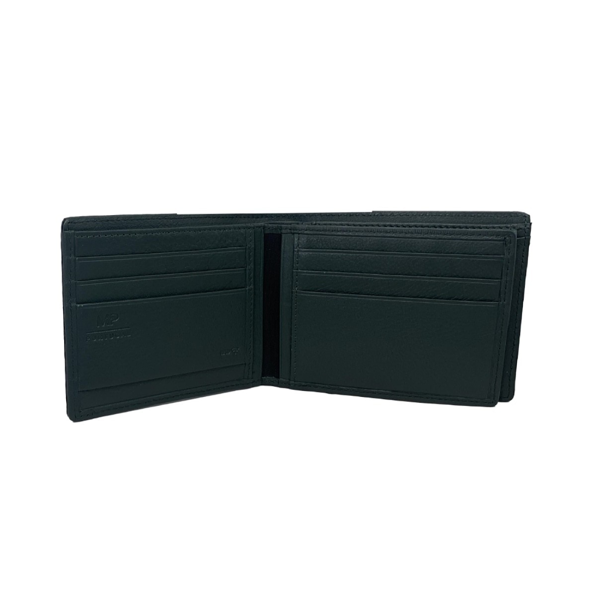 Carteira em Pele Genuína MP Carbono B570002R em Preto/Verde 6