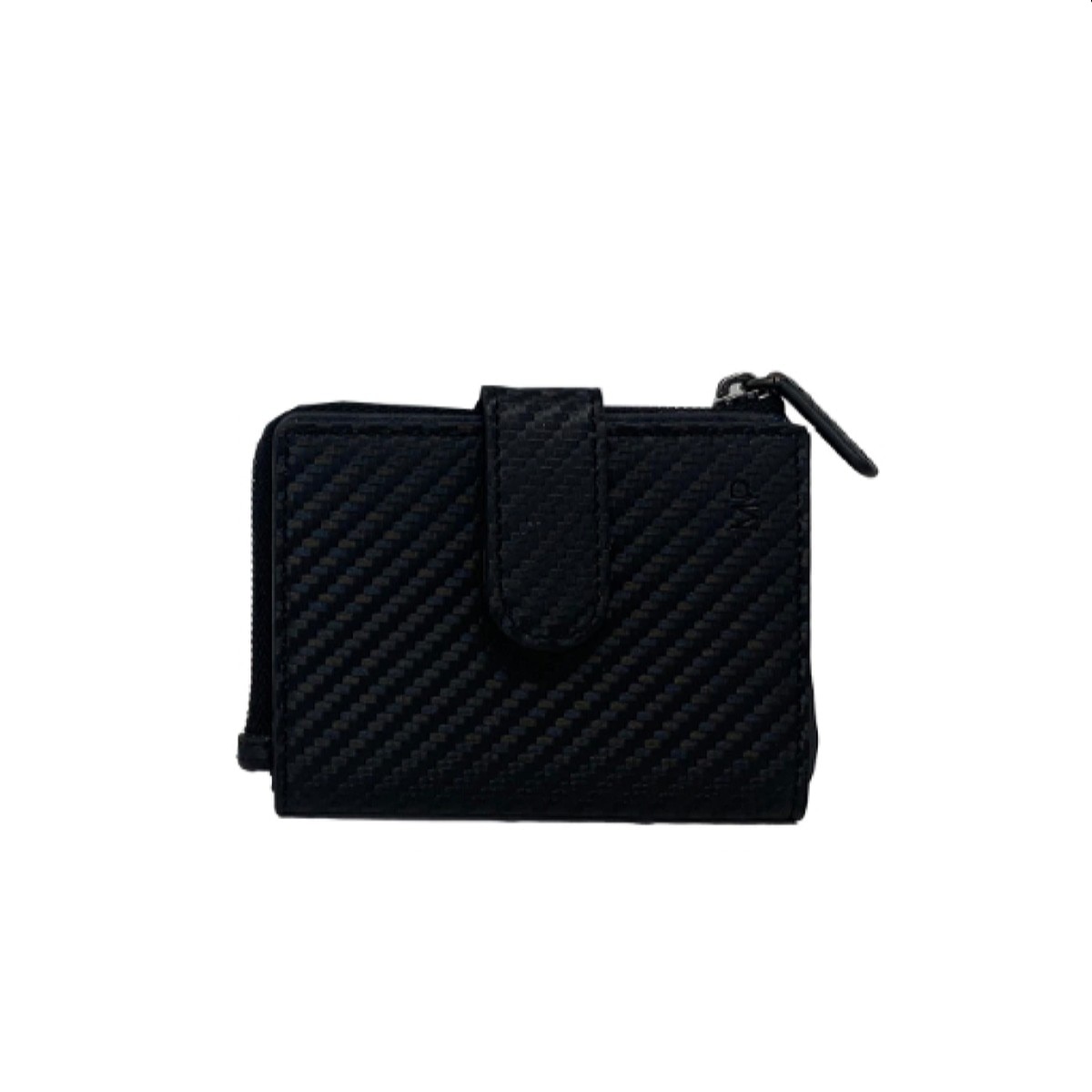 Carteira em Pele Genuína MP Carbono B570007R em Preto/Azul 1