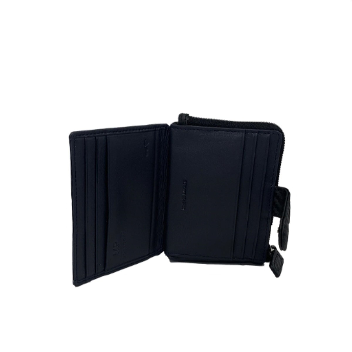 Carteira em Pele Genuína MP Carbono B570007R em Preto/Azul 2