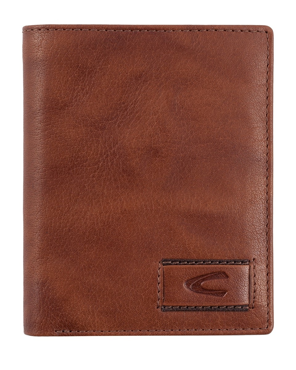 Carteira de homem  Camel Active tipo livro Linha Panama em pele Cognac 1