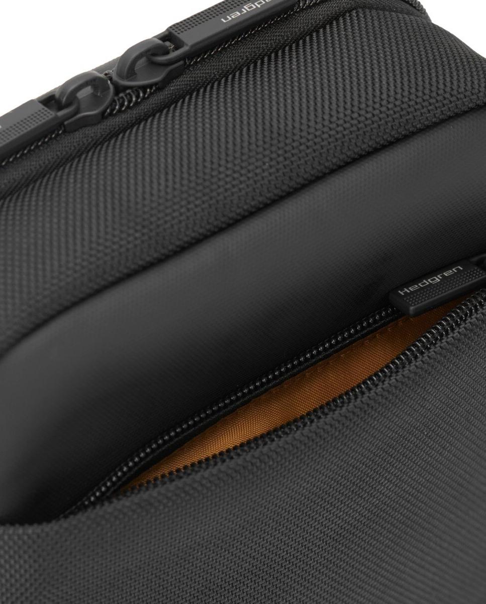 Bolsa de Cruzar Vertical em Preto 7" RFID HEDGREN App HNXT02 Preto-3
