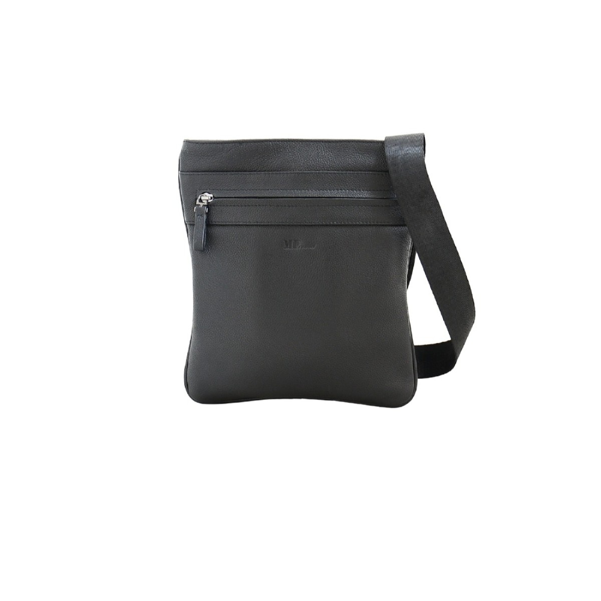 Imagem 0 de Mala Tiracolo em Pele Genuína em Preto