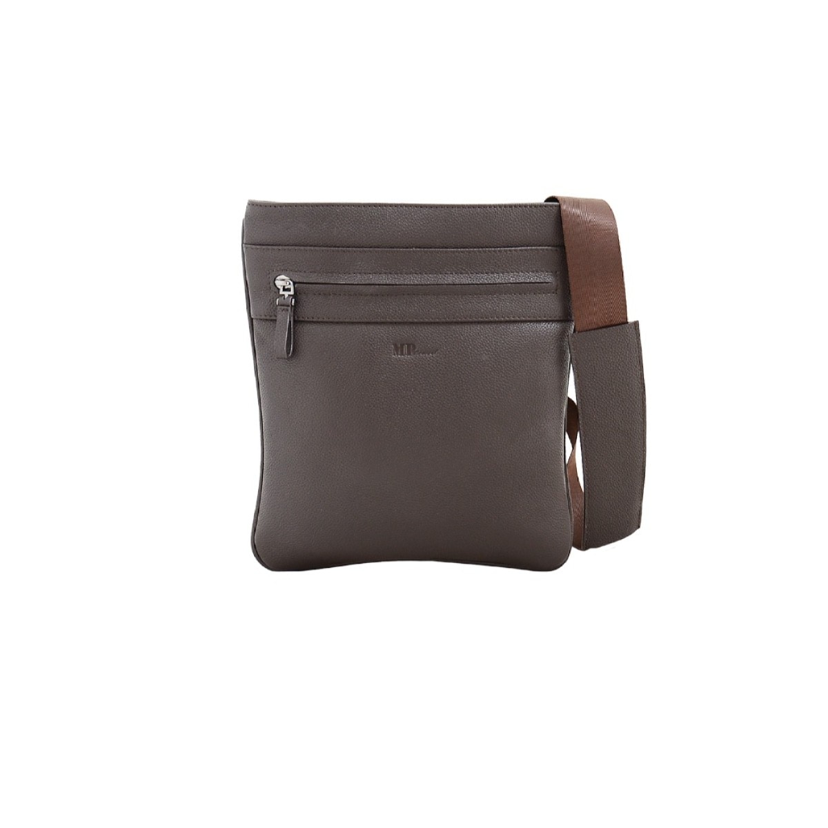 Imagem 0 de Mala Tiracolo em Pele Genuína em Castanho Ruf