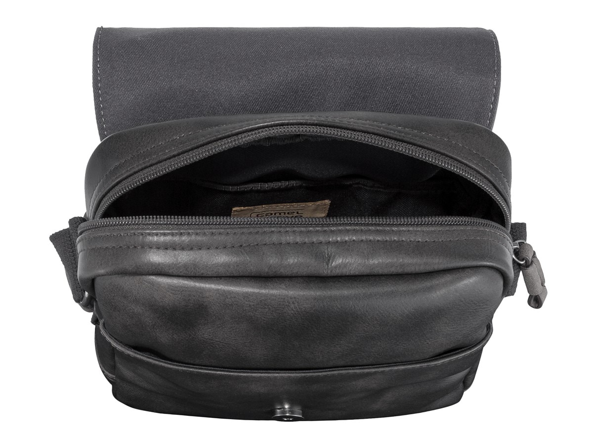 Bolsa de tiracolo Camel Active linha Laos pele sintética preto 2