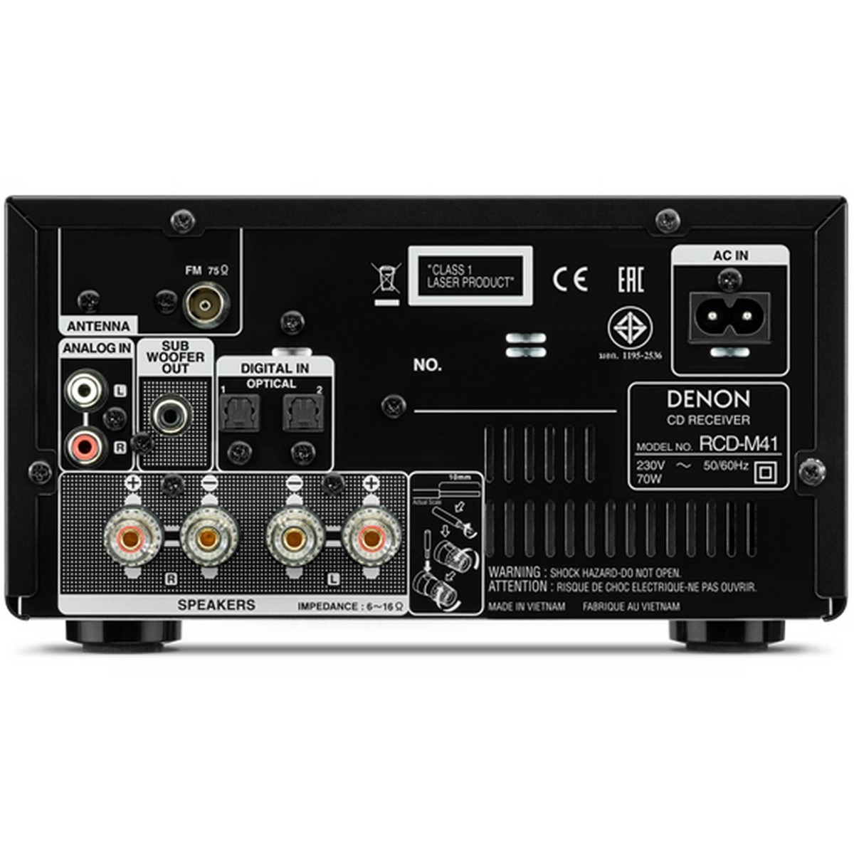 Leitor CD DENON RCD-M41 - Preto 3