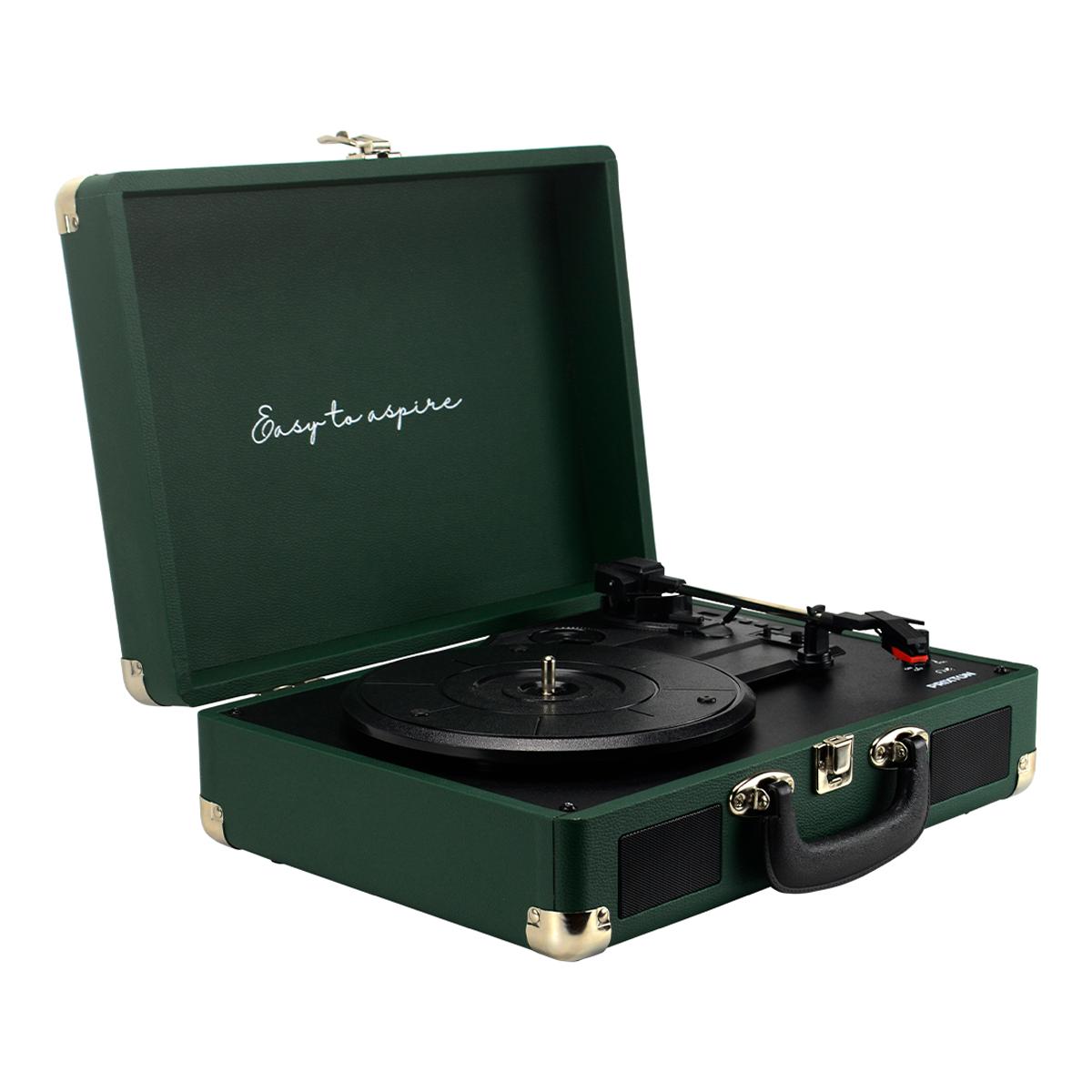 Gira-discos Conversor Prixton VC400 Bluetooth Verde-escuro-2