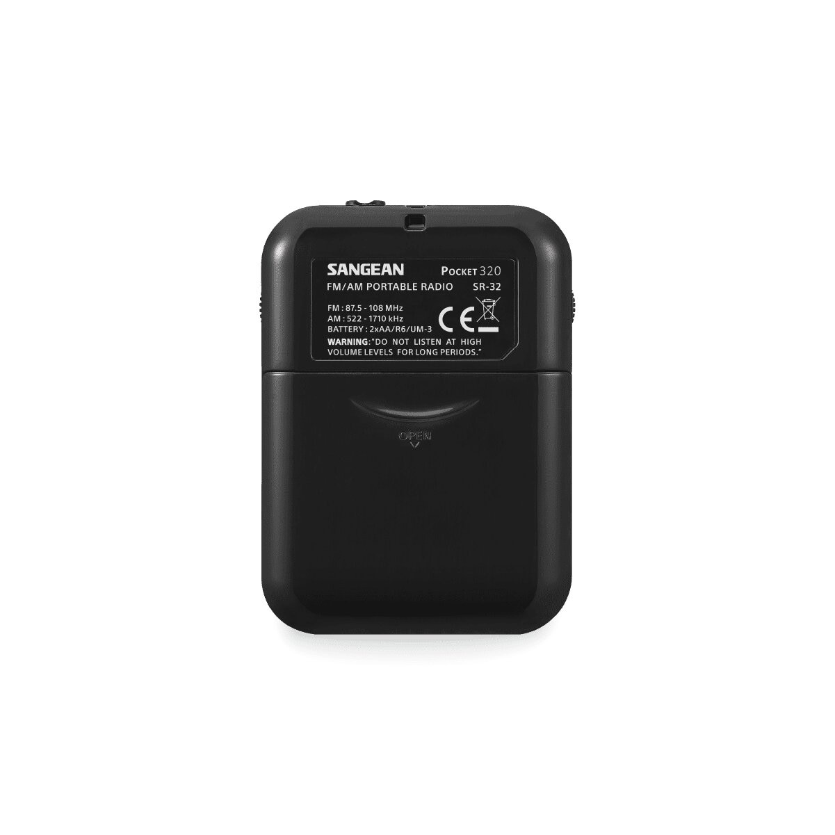 Rádio de Bolso Sangean SR-32 AM / FM com Auriculares - Preto Preto-4
