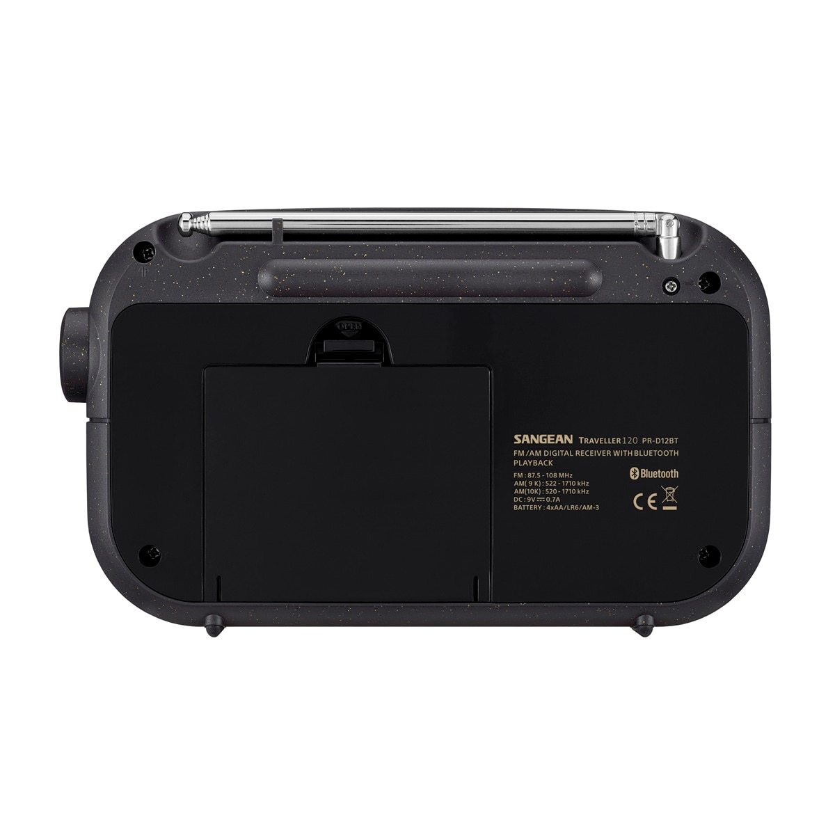 Rádio Digital Portátil Sangean PR-D12 AM, FM, Bluetooth - Preto Preto-2