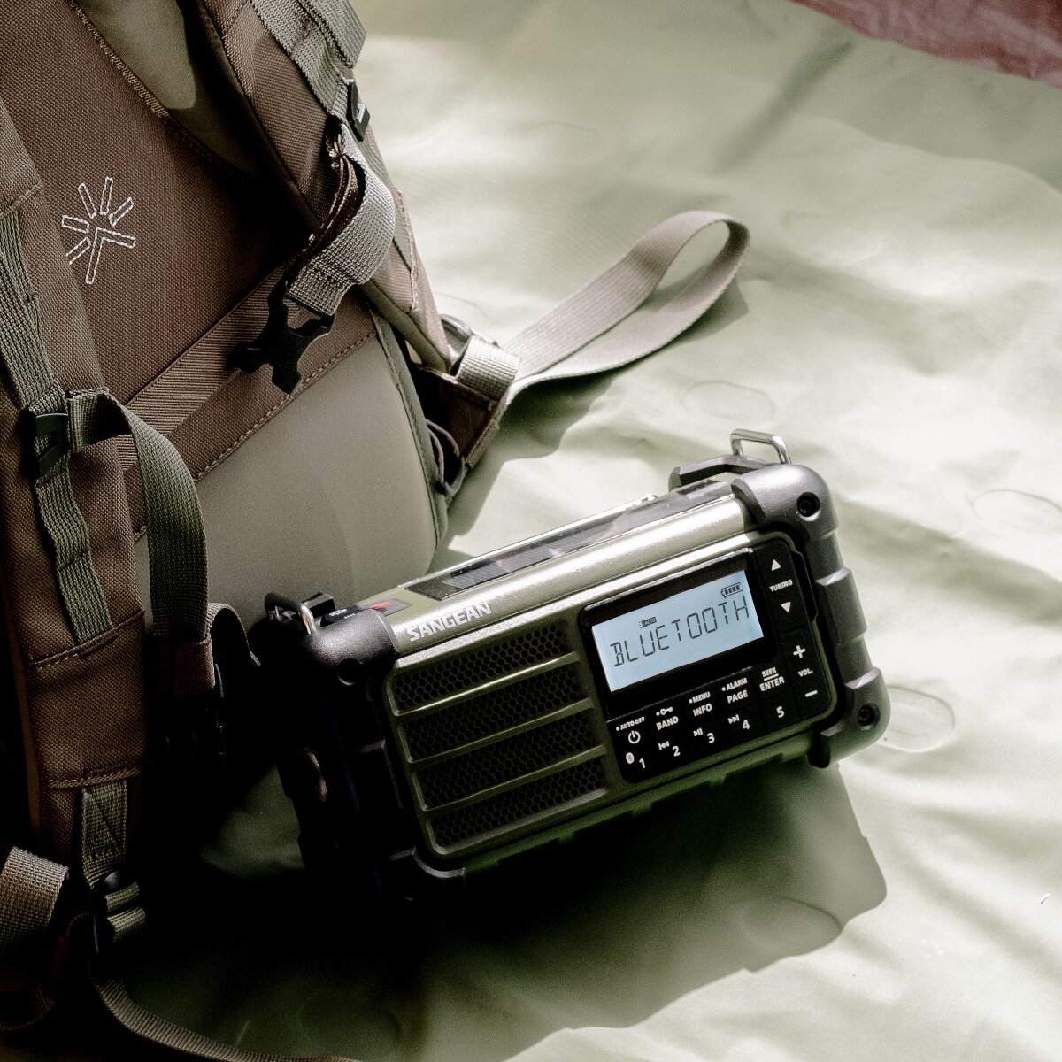 Rádio de Emergência Sangean MMR-99 Recarregável, com Sintonização Digital Múltipla, AM, FM, Bluetooth, Aux. - Verde Bosque Verde-5