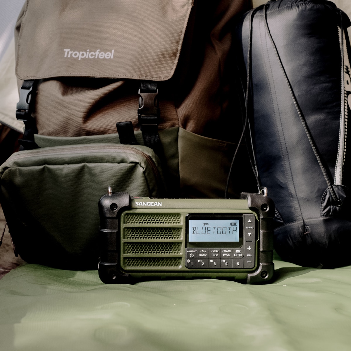 Rádio de Emergência Sangean MMR-99 Recarregável, com Sintonização Digital Múltipla, AM, FM, Bluetooth, Aux. - Verde Bosque Verde-6