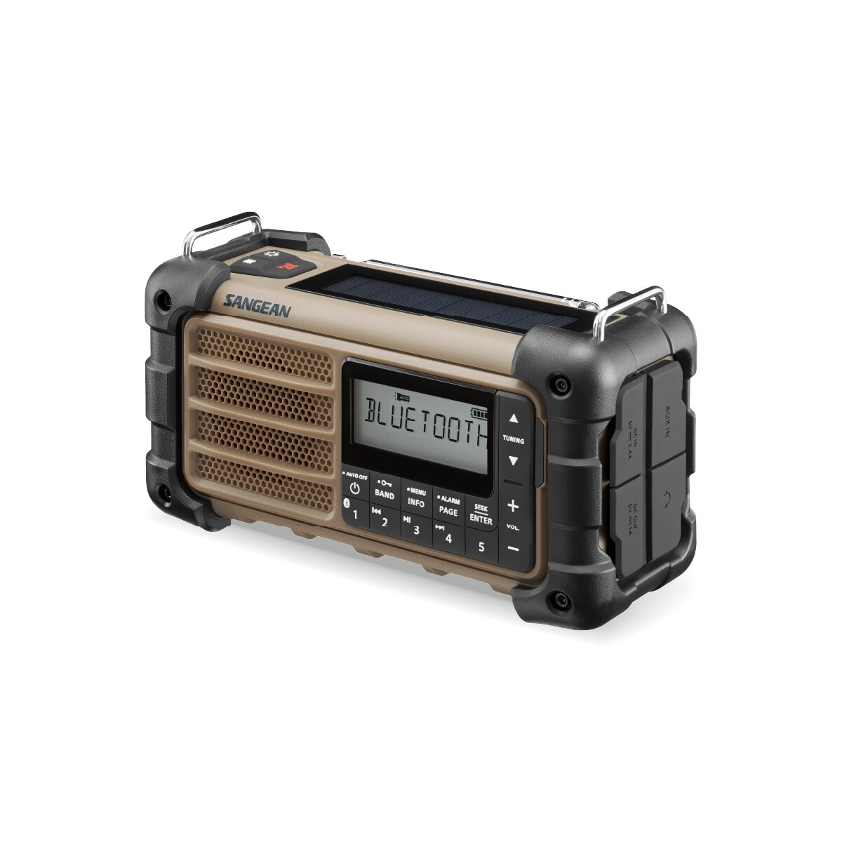 Rádio de Emergência Sangean MMR-99 Recarregável, com Sintonização Digital Múltipla, AM, FM, Bluetooth, Aux. - Laranja Deserto Laranja / Bege-2