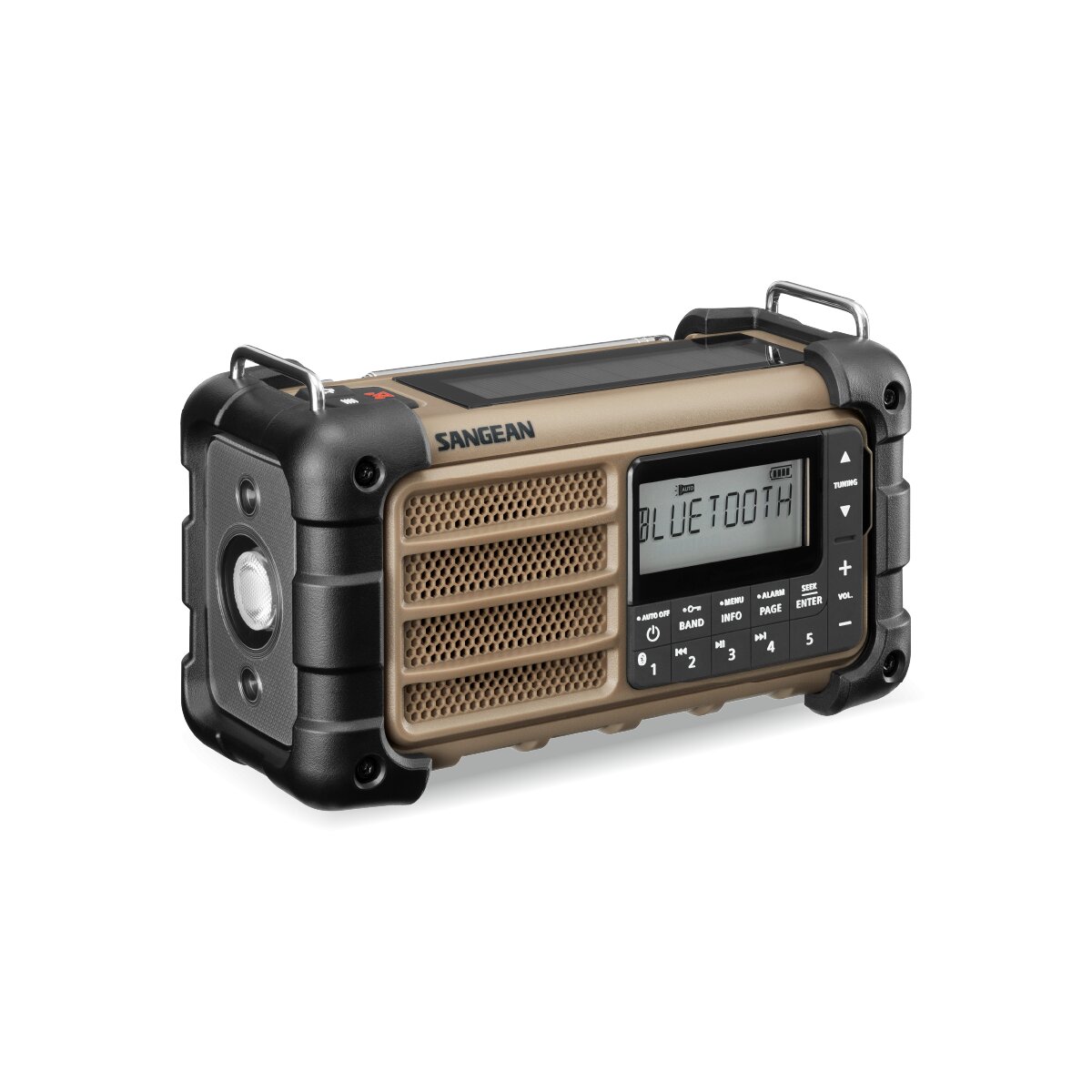 Rádio de Emergência Sangean MMR-99 Recarregável, com Sintonização Digital Múltipla, AM, FM, Bluetooth, Aux. - Laranja Deserto Laranja / Bege-3
