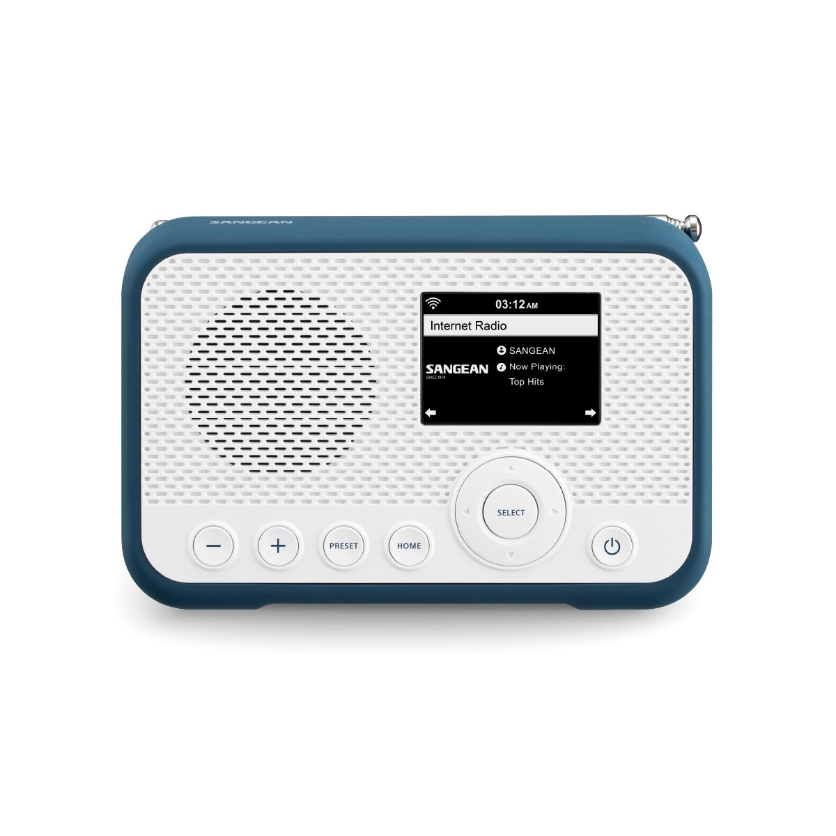 Rádio Digital Portátil Sangean WFR-39 DAB+, FM?RDS, Spotify Connect, Internet, AirMusic Control - Branco e Azul Branco / Azul-1