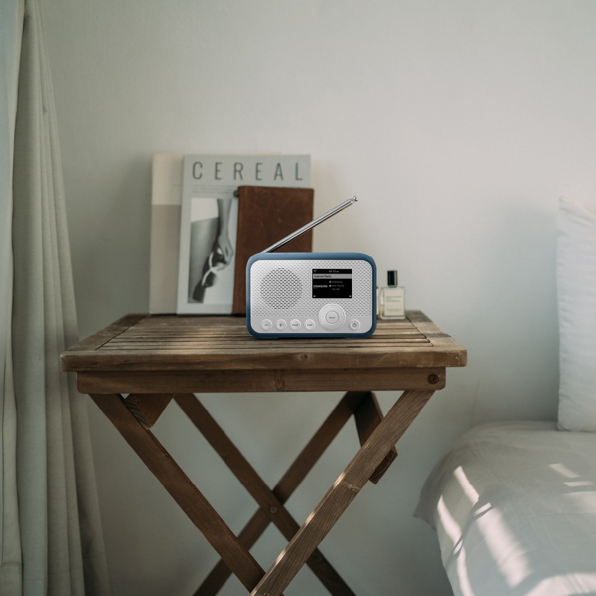 Rádio Digital Portátil Sangean WFR-39 DAB+, FM?RDS, Spotify Connect, Internet, AirMusic Control - Branco e Azul Branco / Azul-5