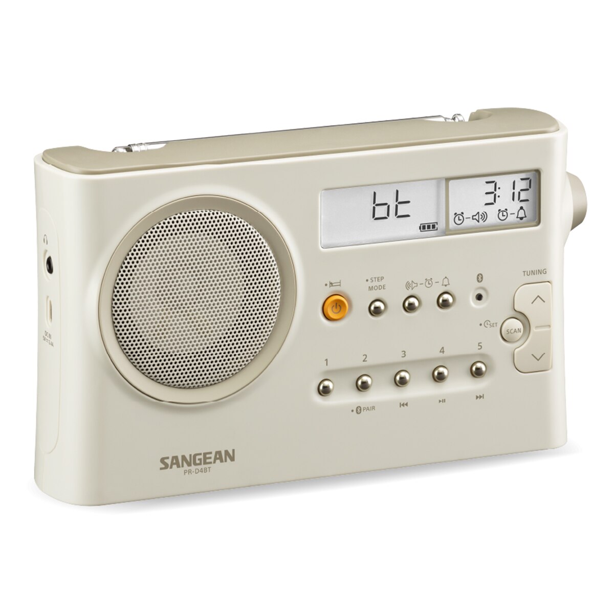 Rádio Portátil Sangean PR-D4BT, AM/FM e Bluetooth Creme-2