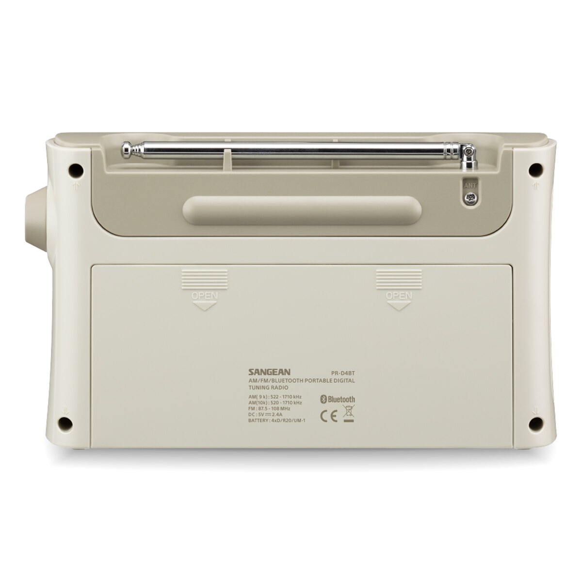 Rádio Portátil Sangean PR-D4BT, AM/FM e Bluetooth Creme-3