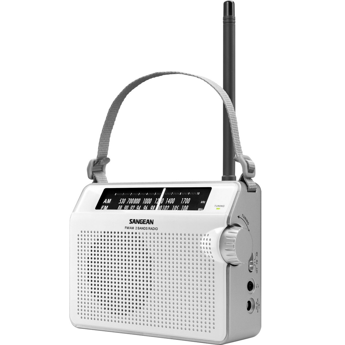 Rádio Portátil Analógico Sangean PR-D6 - Branco Branco-2