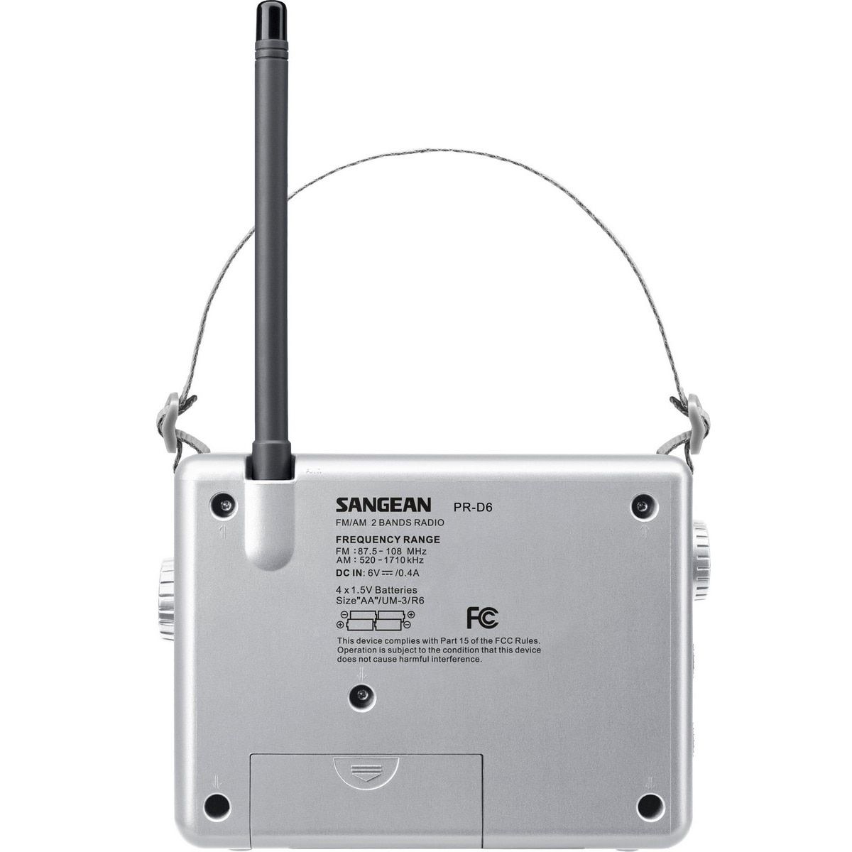 Rádio Portátil Analógico Sangean PR-D6 - Branco Branco-3