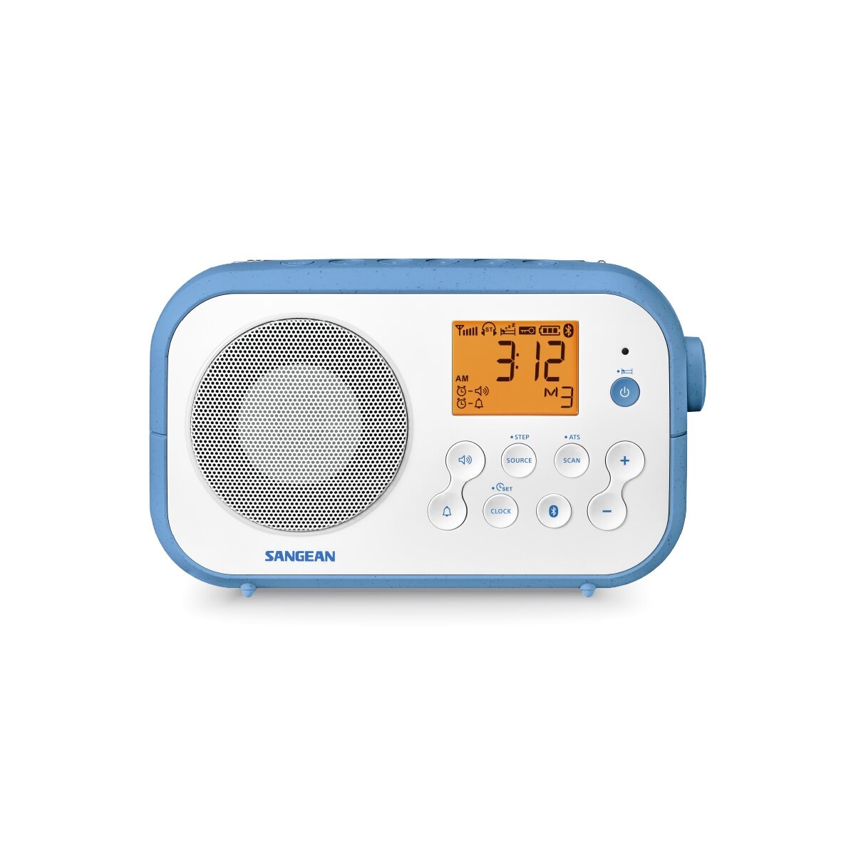 Imagem 0 de Rádio Digital Portátil Sangean PR-D12 AM, FM, Bluetooth - Branco e Azul