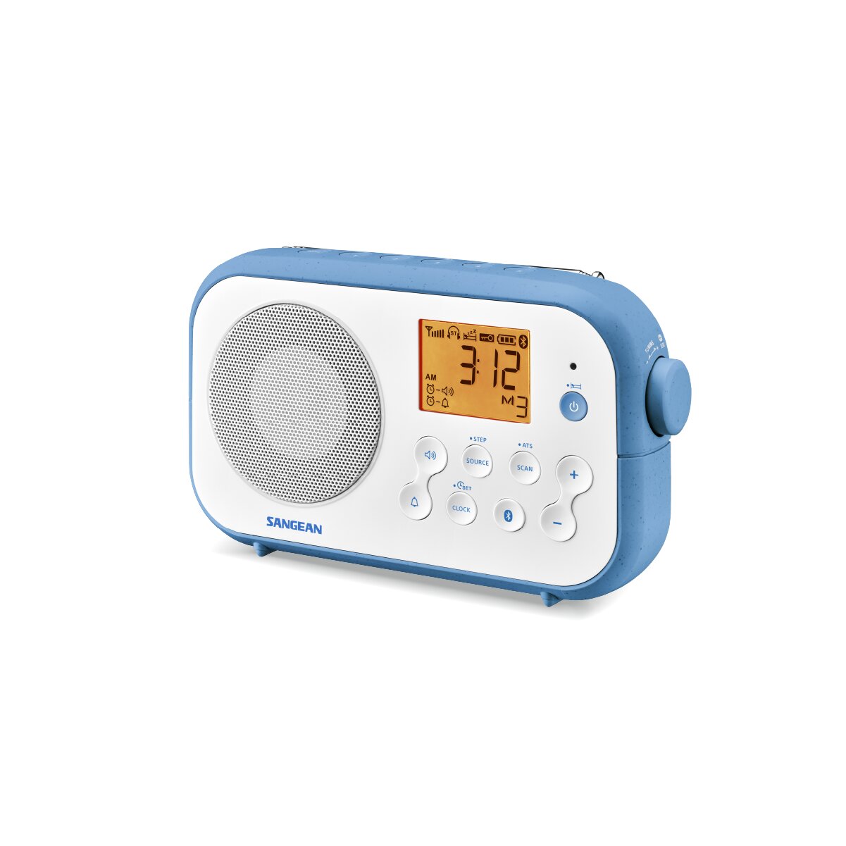Rádio Digital Portátil Sangean PR-D12 AM, FM, Bluetooth - Branco e Azul Branco / Azul-2
