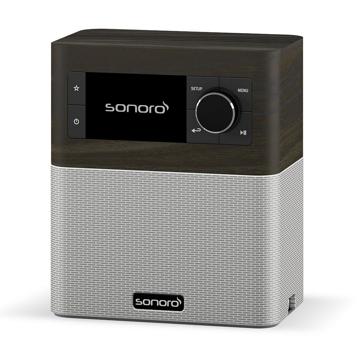 Rádio Sonoro Stream WiFi - Carvalho e Prata Carvalho / Prata-3