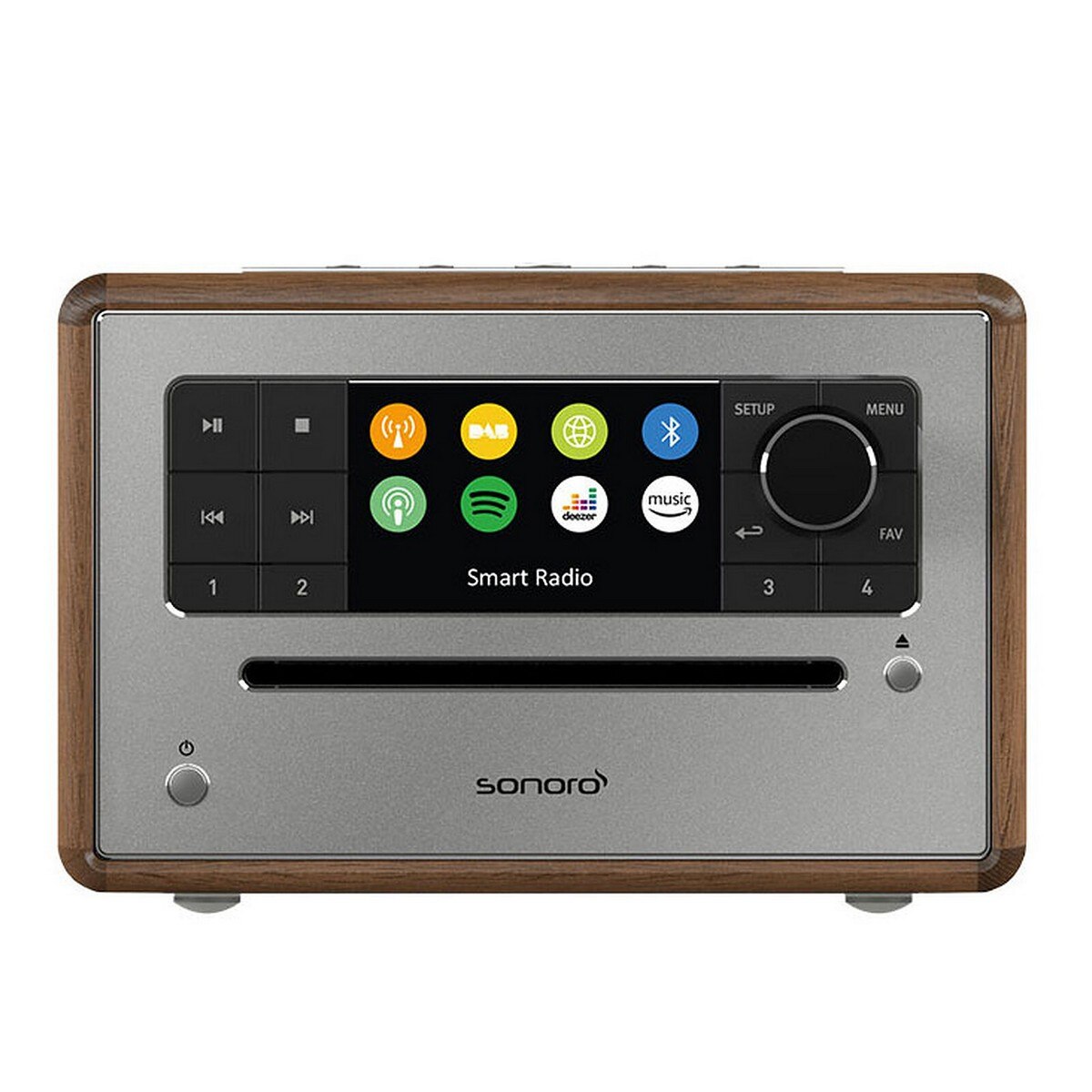 Rádio Sonoro Elite SO-9110-200-WA - Nogueira e Prata Nogueira / Prateado-2