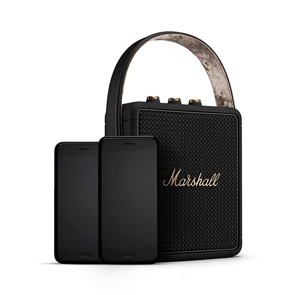 Coluna PortátilvMarshall Bluetooth Stockwell II Black & Brass Preto-2