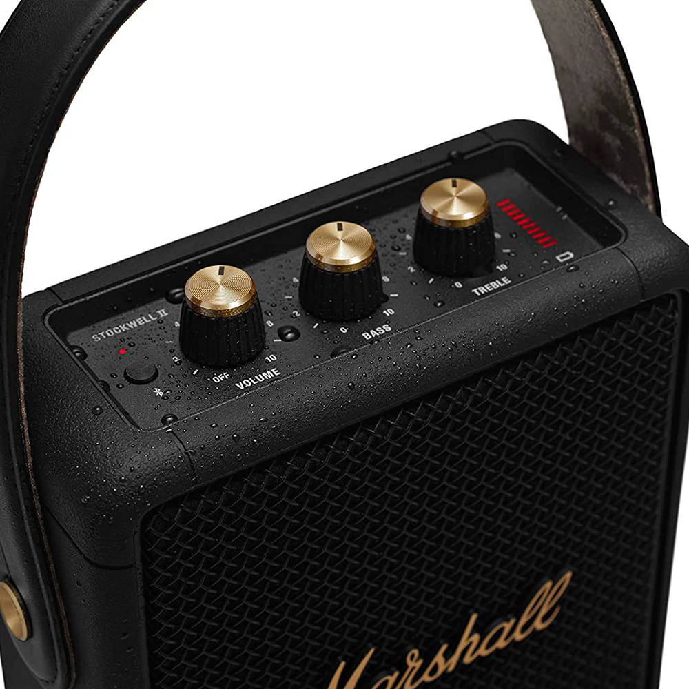 Coluna PortátilvMarshall Bluetooth Stockwell II Black & Brass Preto-3