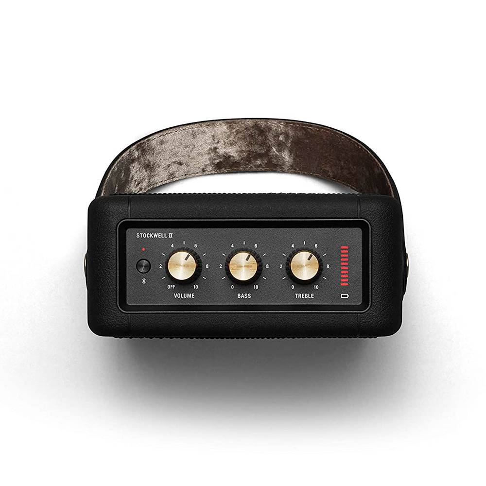 Coluna PortátilvMarshall Bluetooth Stockwell II Black & Brass Preto-5