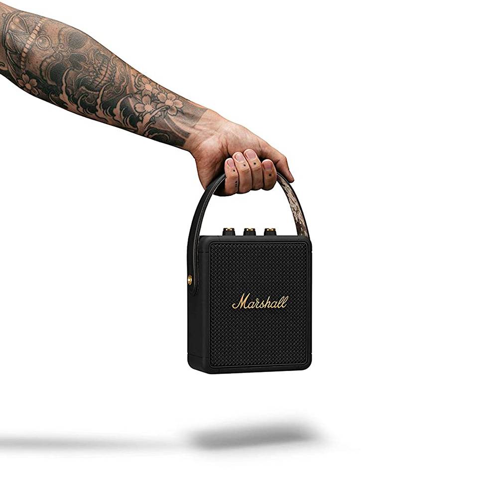 Coluna PortátilvMarshall Bluetooth Stockwell II Black & Brass Preto-7