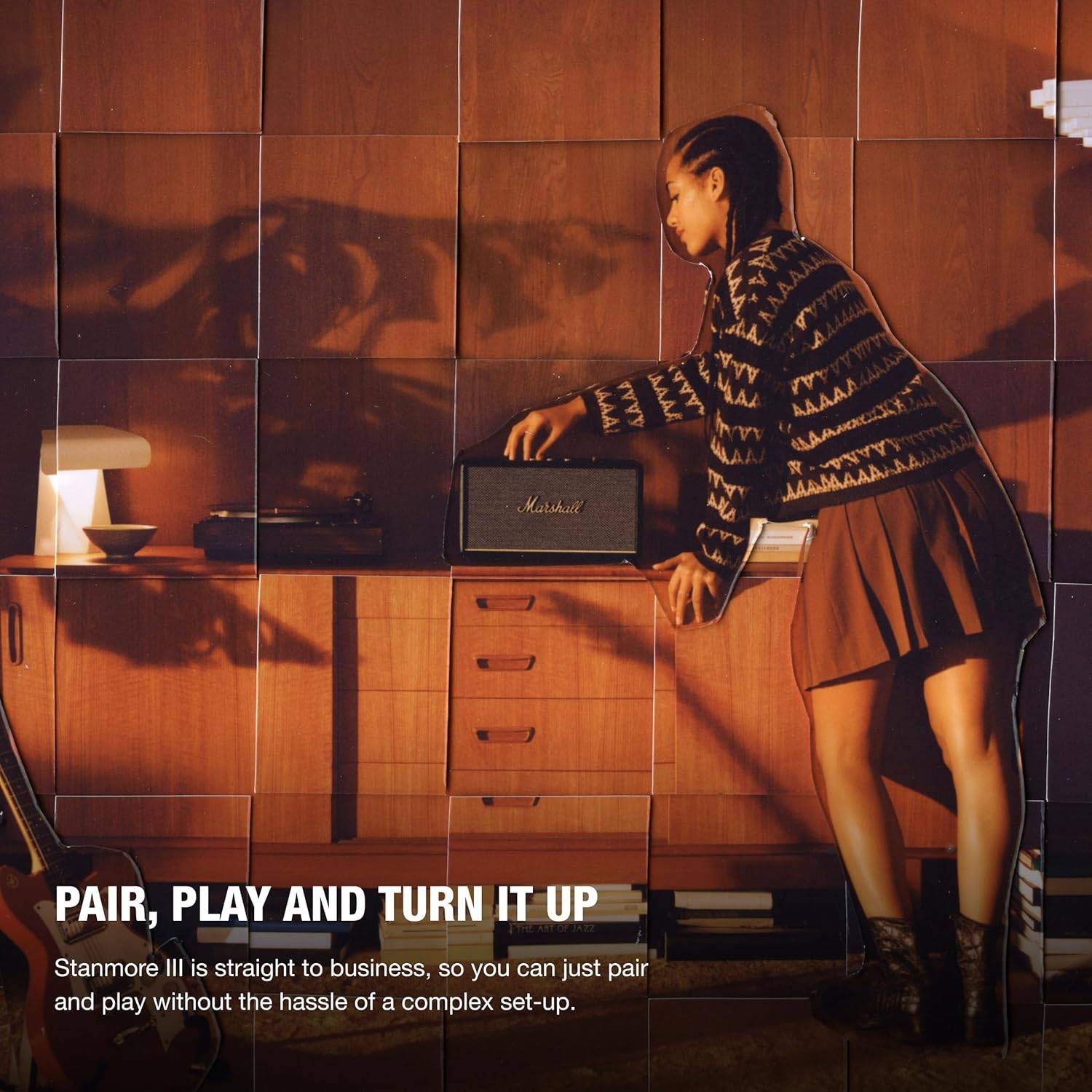 Coluna Portátil Marshall Bluetooth Stanmore III Preto-3