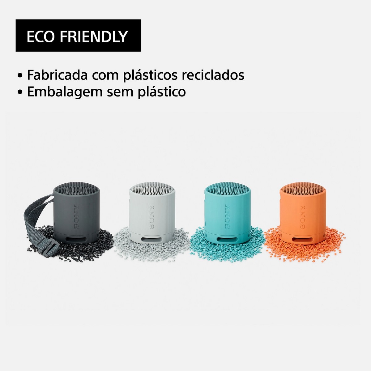 Coluna Portátil Sony SRSXB100H Compacta, Som Potente e Nítido com Bluetooth - Cinzento Cinzento-claro-7