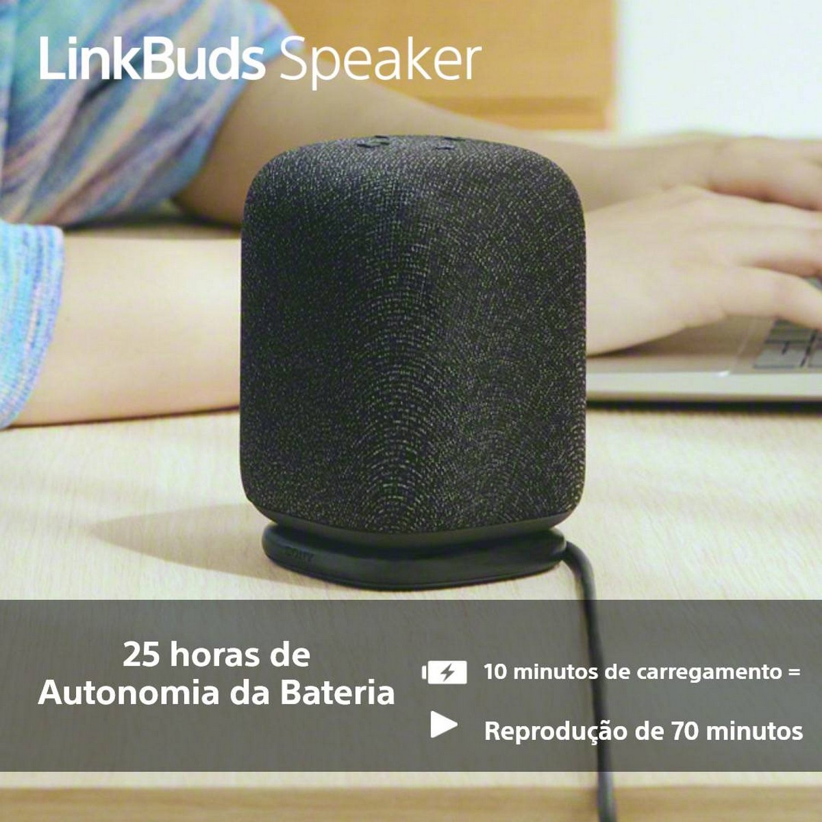 Coluna Portátil Sony LinkBuds Speaker SRS-LS1B Bluetooth Preto-8