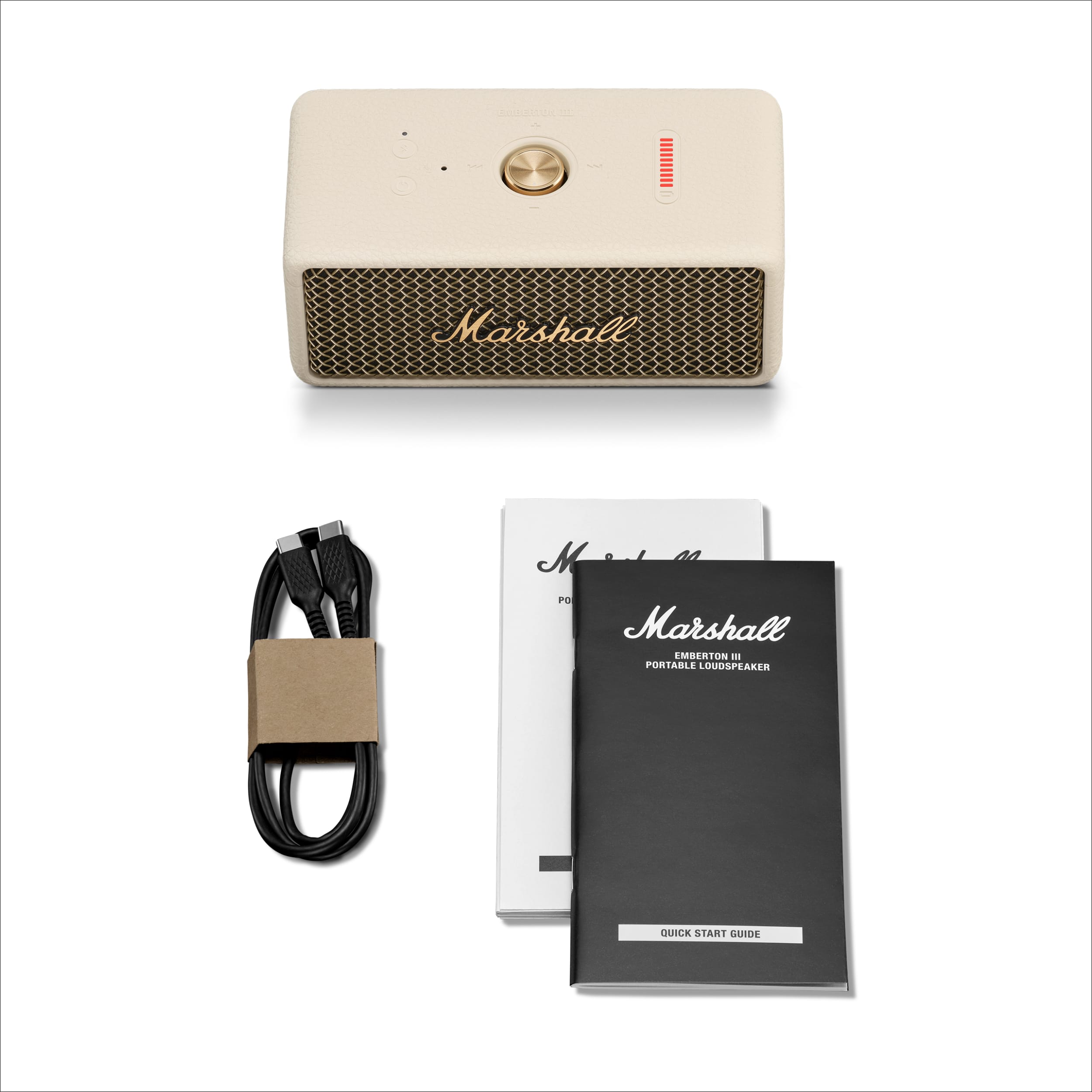 Coluna Portátil Marshall Bluetooth Emberton III Cream Creme-10