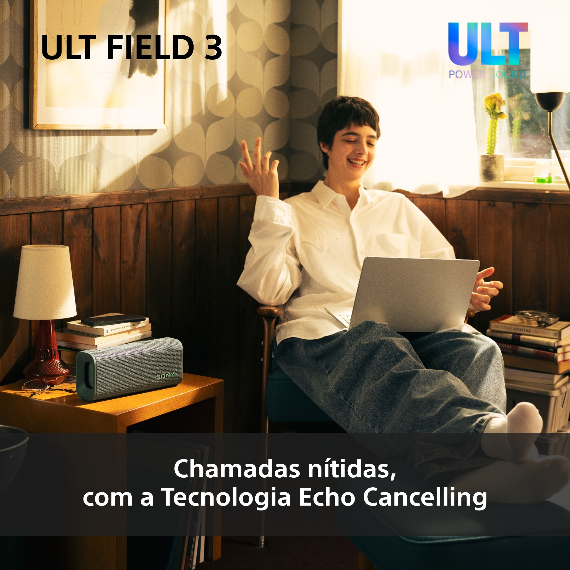 Coluna Portátil Sony ULT FIELD 3 com ULT POWER SOUND, IP 67, Resistente à Água, ao Pó e a Choques, Bateria com 24 Horas de Duração, Correia Amovível Preto-9