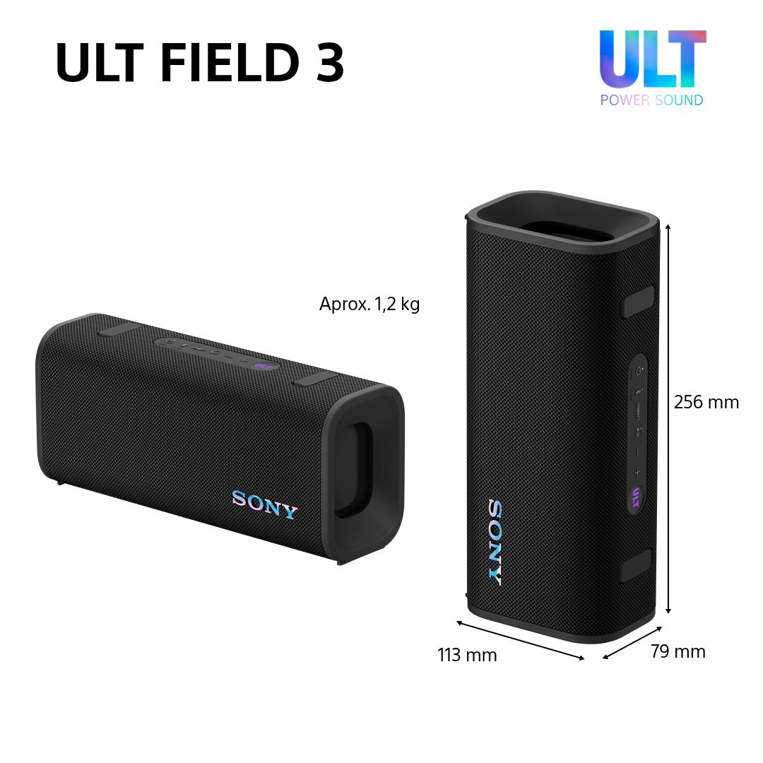 Coluna Portátil Sony ULT FIELD 3 com ULT POWER SOUND, IP 67, Resistente à Água, ao Pó e a Choques, Bateria com 24 Horas de Duração, Correia Amovível Preto-12