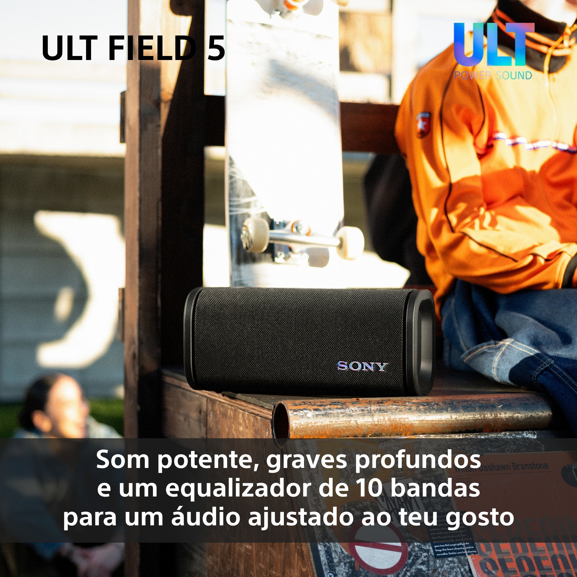 Coluna Portátil Sony ULT FIELD 5 com ULT POWER SOUND, IP67, Resistente à Água, ao Pó, aos Choques, Bateria 25 H Duração, Luzes 360°, Correia Amovível Preto-4